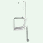 PremiumLine frostsichere selbstentleerende Augenduschen-Notduschen-Station mit umliegendem Schutzkorb mit Unterflurauslösung, Edelstahl für Bodenmontage – Bild 4